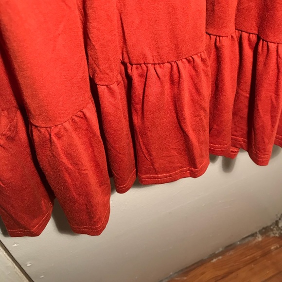 Orange Maxi Ruffle Dress- like new - Picture 10 of 10